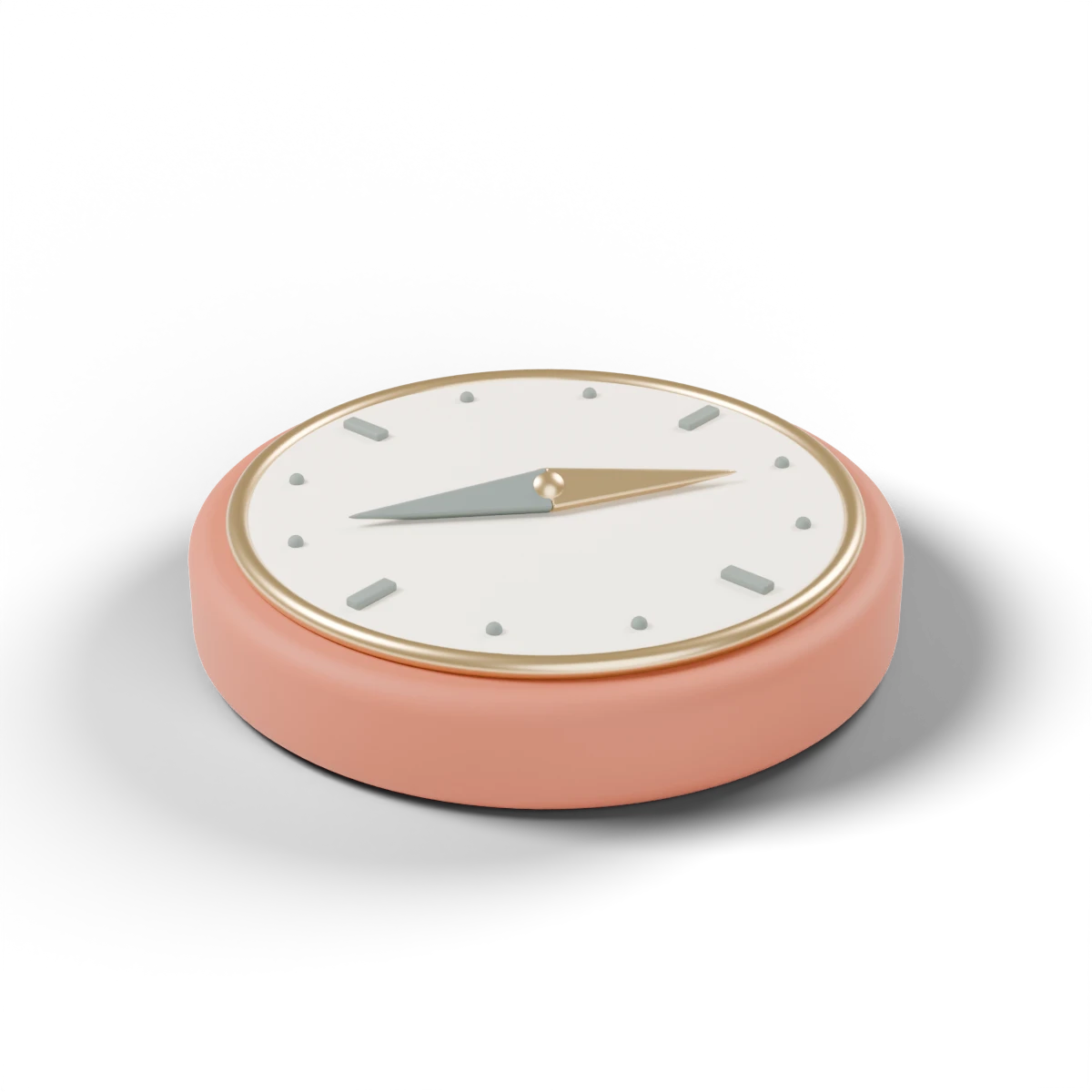 A clay compass with a brass needle.